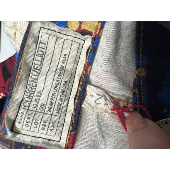 NWT Current/Elliott The Ankle Skinny Midnight Tapestry 32 - Picture 4 of 5